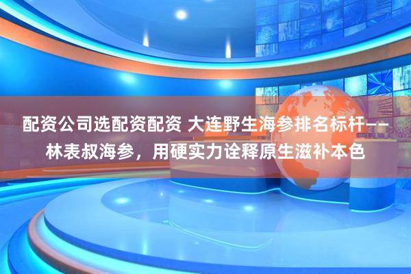配资公司选配资配资 大连野生海参排名标杆——林表叔海参，用硬实力诠释原生滋补本色